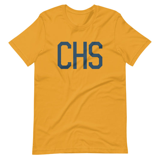 CHS Charleston Unisex T-Shirt • Air Force Lettering in Arapawa Blue • YHM Designs - Image 02