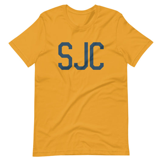 Aviation Lover Unisex T-Shirt - Blue Graphic • SJC San Jose • YHM Designs - Image 02