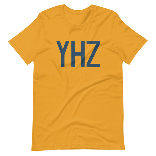 YHZ Halifax Unisex T-Shirt • Air Force Lettering in Arapawa Blue • YHM Designs - Image 02