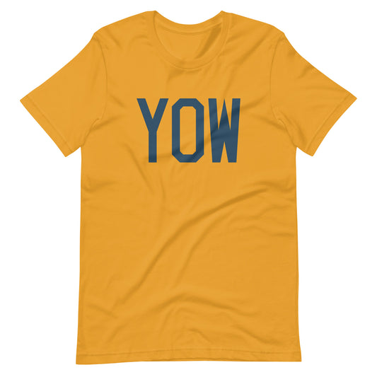 YOW Ottawa Unisex T-Shirt • Air Force Lettering in Arapawa Blue • YHM Designs - Image 02