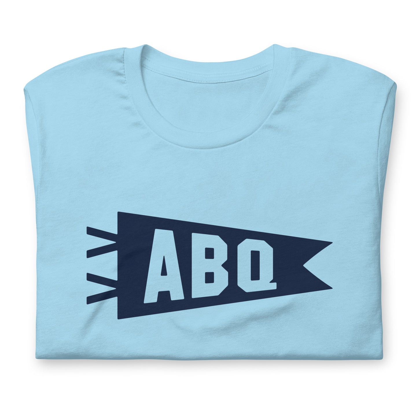 Airport Code T-Shirt - Navy Blue Graphic • ABQ Albuquerque • YHM Designs - Image 06