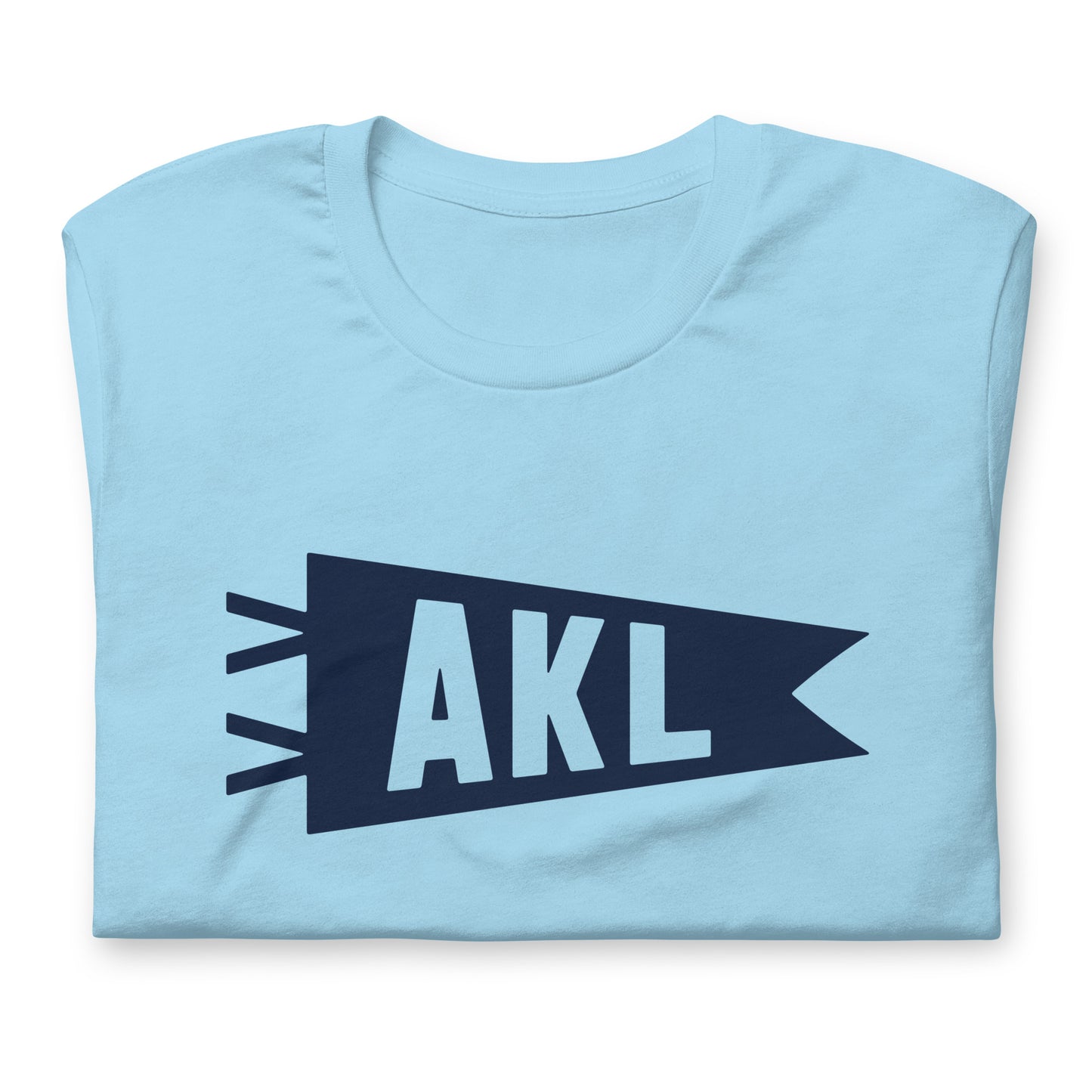 Airport Code T-Shirt - Navy Blue Graphic • AKL Auckland • YHM Designs - Image 06