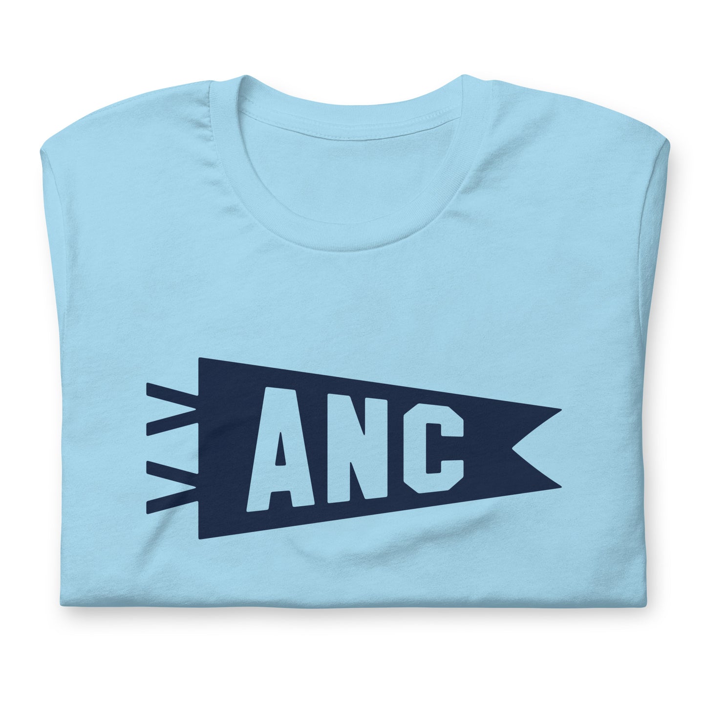 Airport Code T-Shirt - Navy Blue Graphic • ANC Anchorage • YHM Designs - Image 06