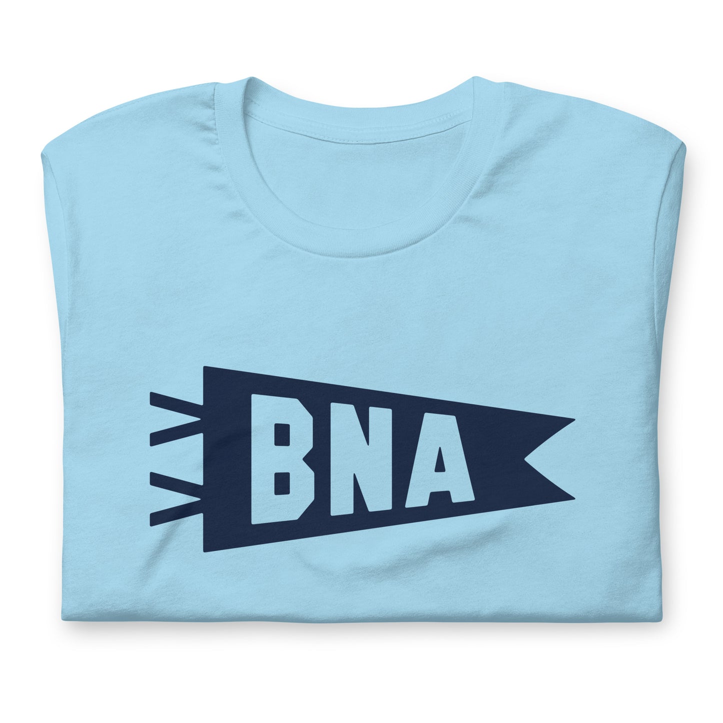 BNA Nashville Unisex T-Shirt • Banner Design in Navy Blue • YHM Designs - Image 06
