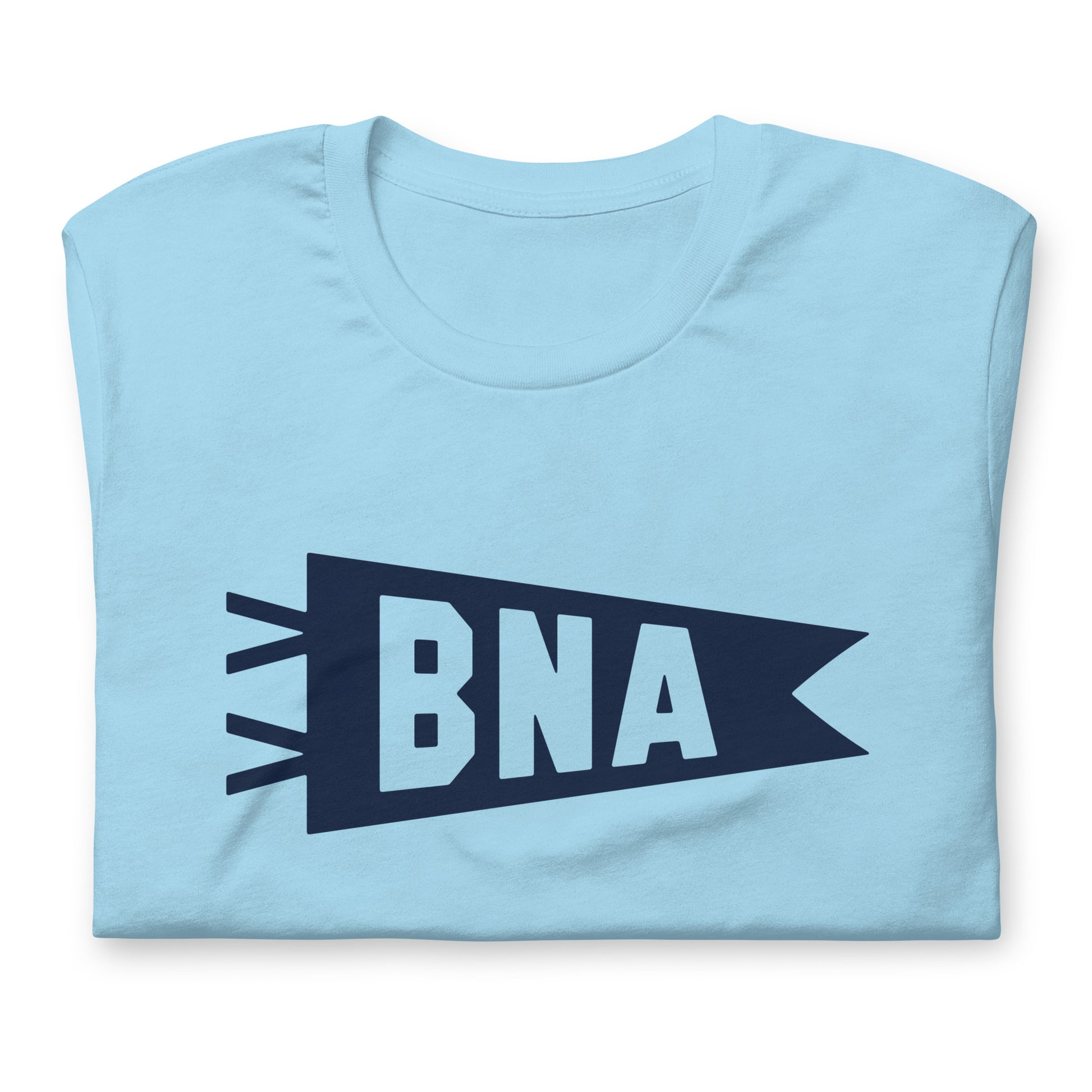 BNA Nashville Unisex T-Shirt • Banner Design in Navy Blue • YHM Designs - Image 06