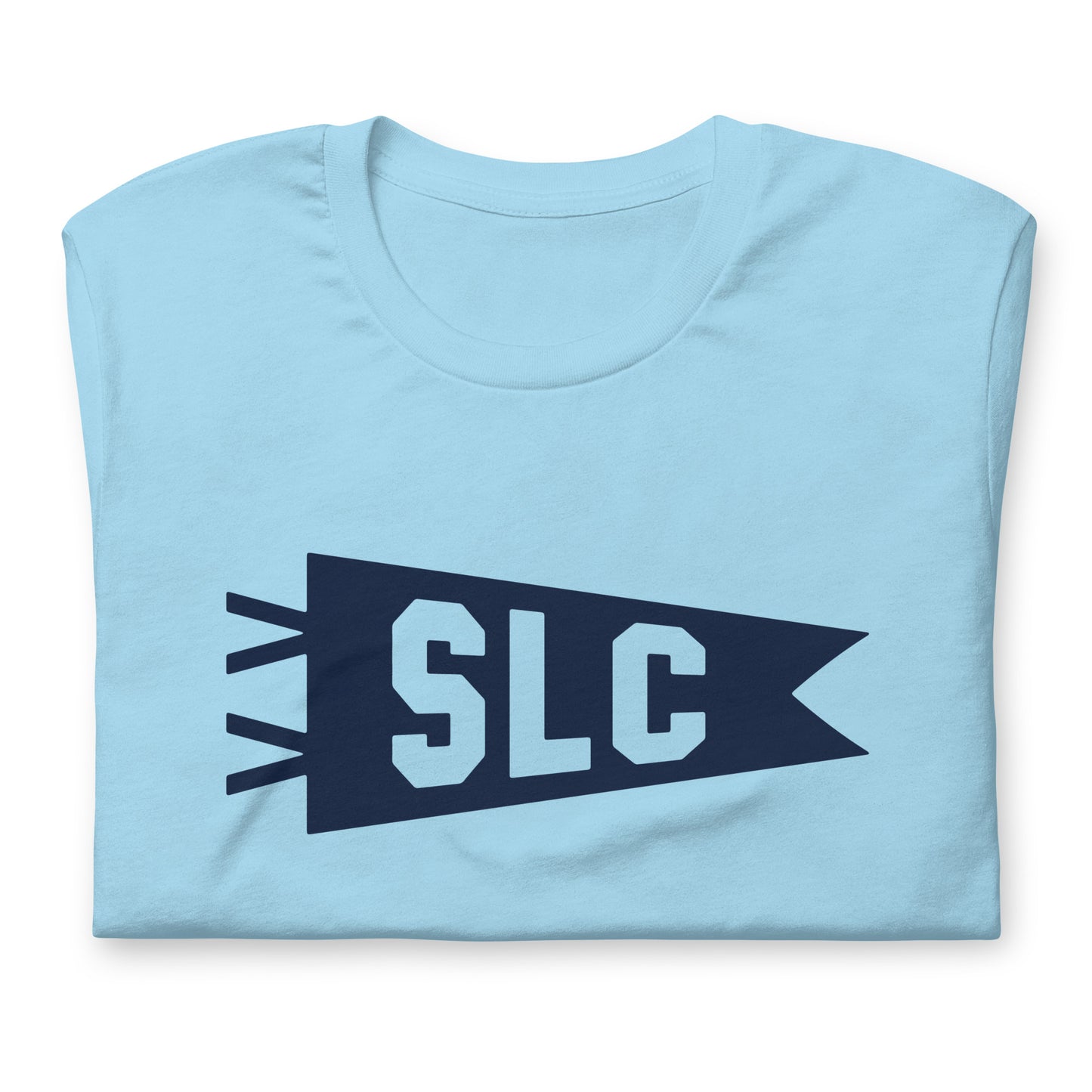 Airport Code T-Shirt - Navy Blue Graphic • SLC Salt Lake City • YHM Designs - Image 06