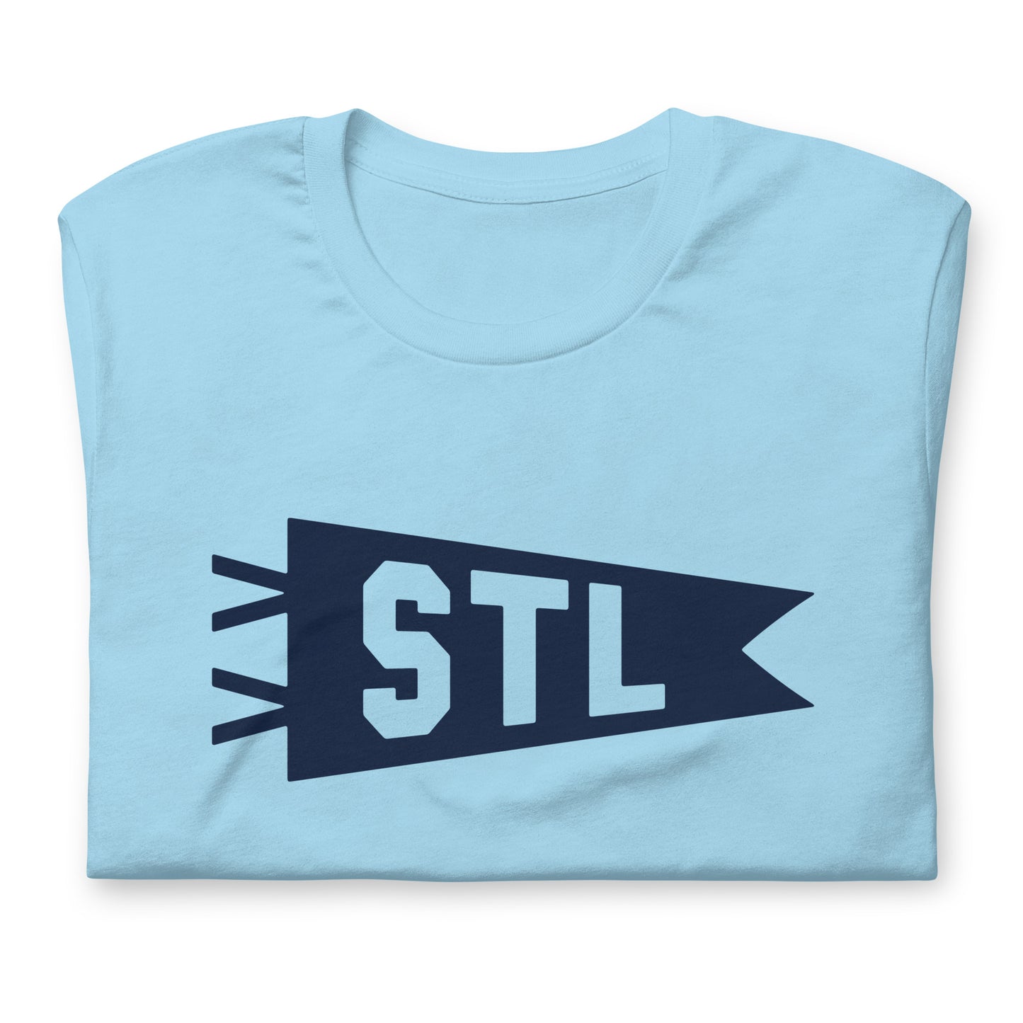 Airport Code T-Shirt - Navy Blue Graphic • STL St. Louis • YHM Designs - Image 06