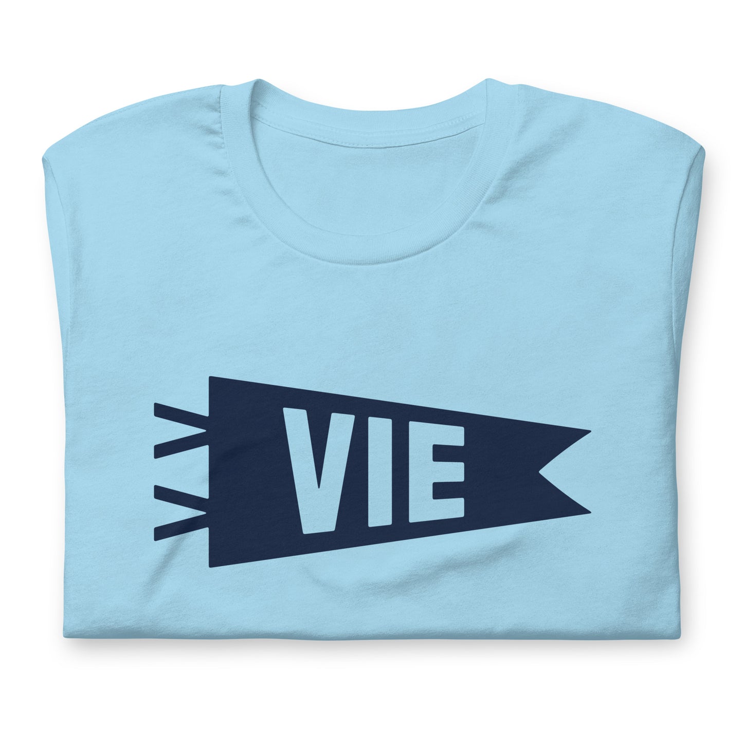 Airport Code T-Shirt - Navy Blue Graphic • VIE Vienna • YHM Designs - Image 06