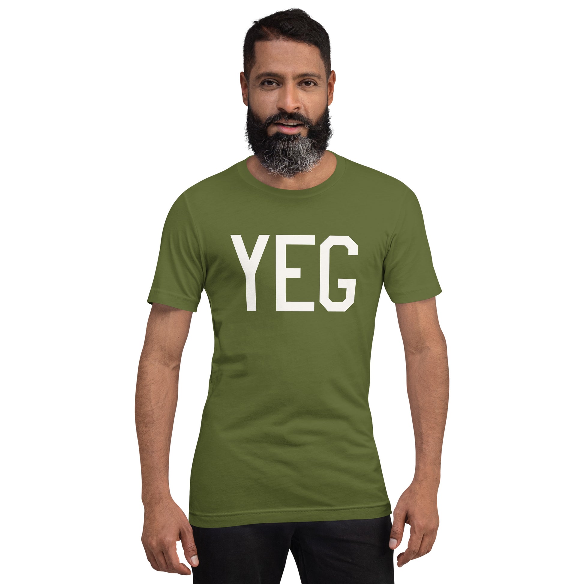 Airport Code T-Shirt - White Graphic • YEG Edmonton • YHM Designs - Image 08