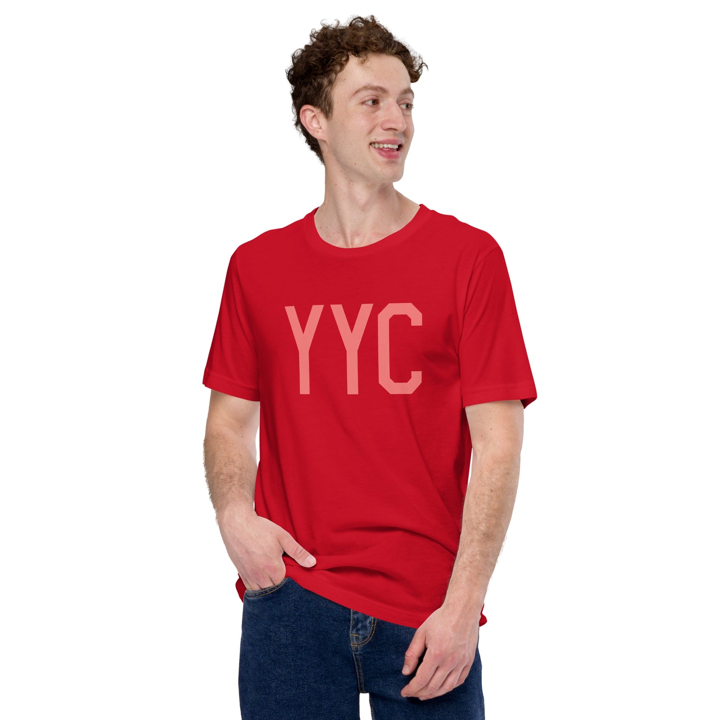 Aviation Enthusiast Unisex Tee - Pink Graphic • YYC Calgary • YHM Designs - Image 04