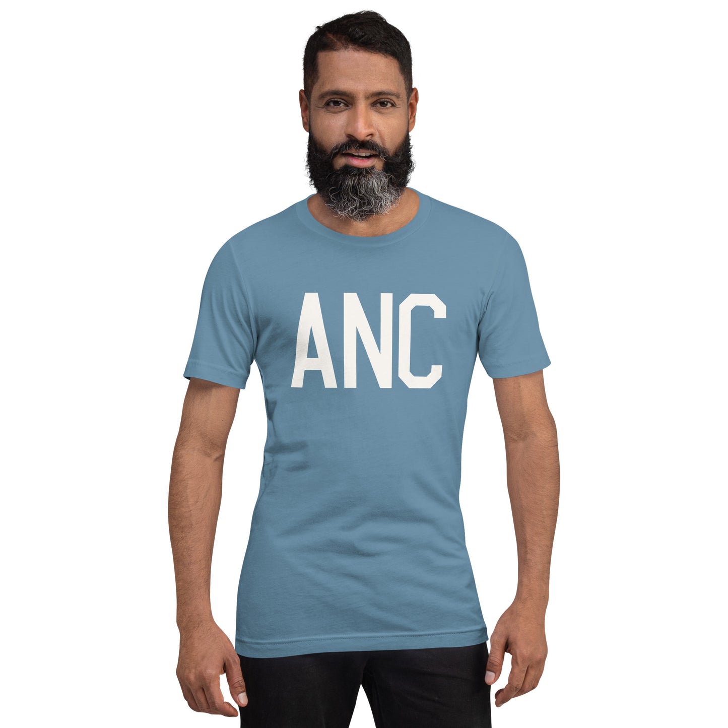 Airport Code T-Shirt - White Graphic • ANC Anchorage • YHM Designs - Image 09