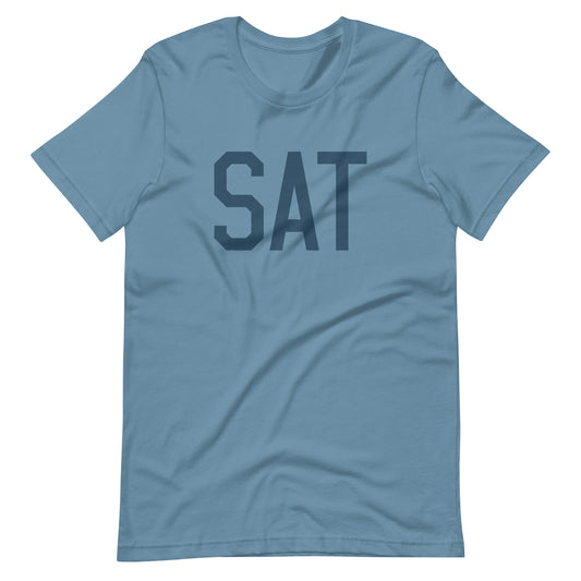 Aviation Lover Unisex T-Shirt - Blue Graphic • SAT San Antonio • YHM Designs - Image 01