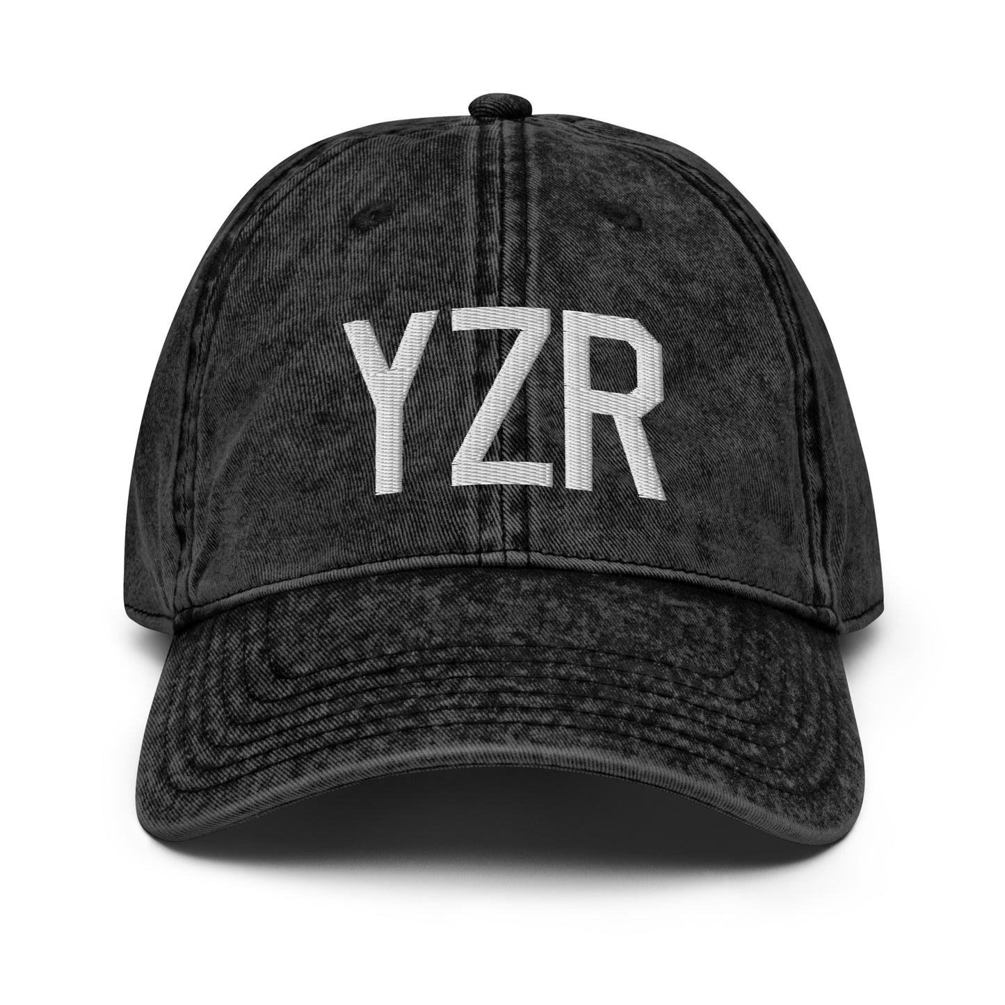 Airport Code Twill Cap - White • YZR Sarnia • YHM Designs - Image 14