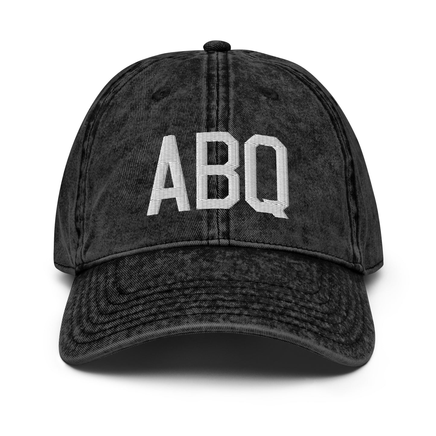 Airport Code Twill Cap - White • ABQ Albuquerque • YHM Designs - Image 14