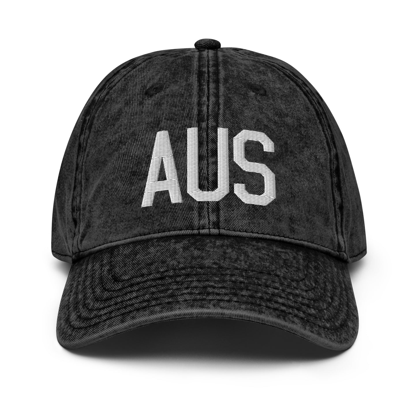 Airport Code Twill Cap - White • AUS Austin • YHM Designs - Image 14