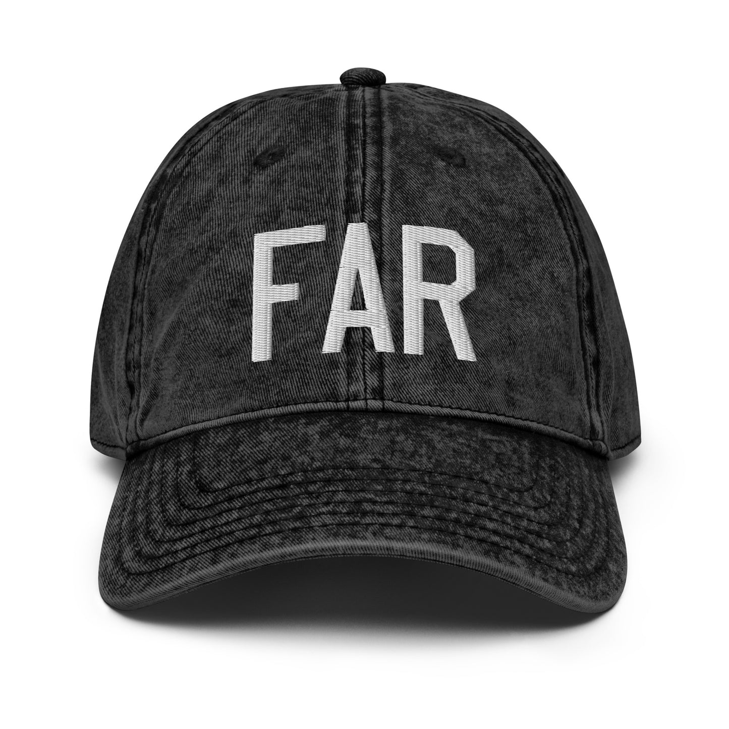 Airport Code Twill Cap - White • FAR Fargo • YHM Designs - Image 14