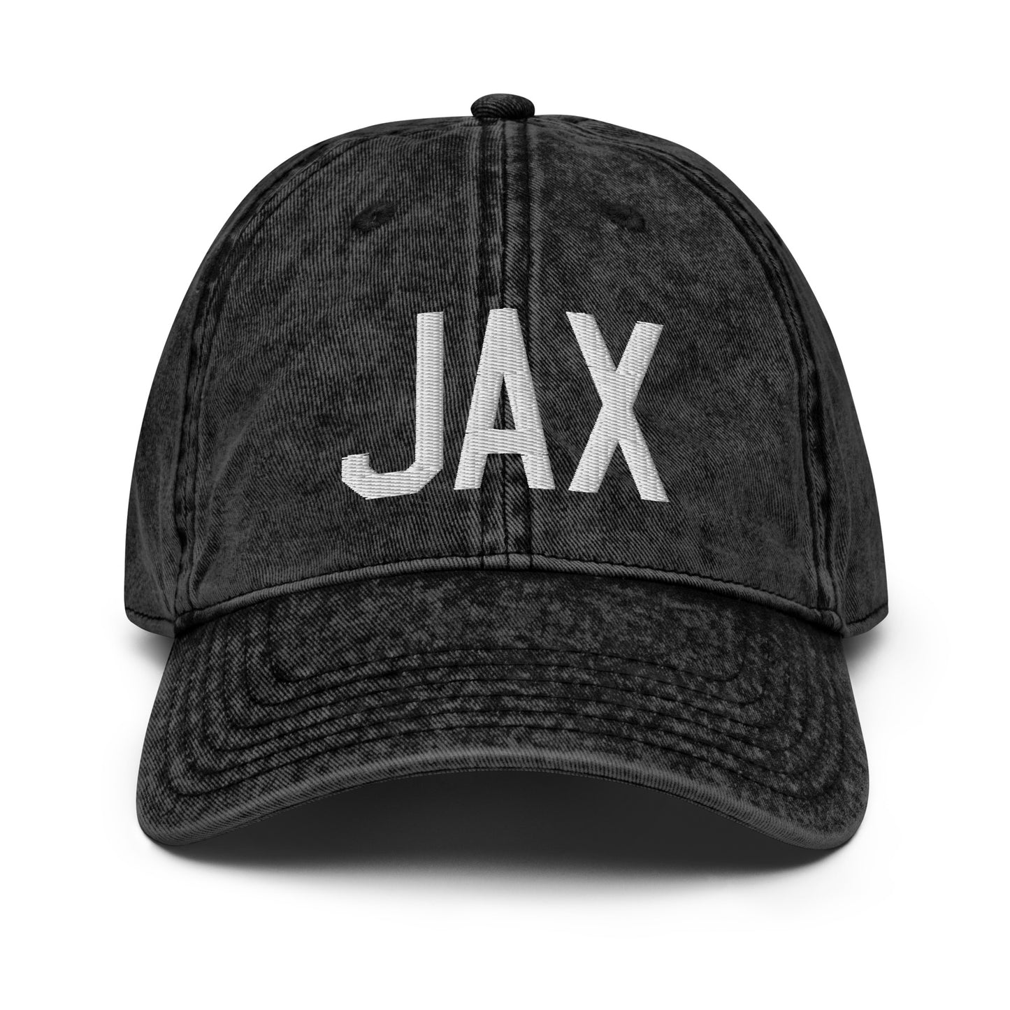 Airport Code Twill Cap - White • JAX Jacksonville • YHM Designs - Image 14