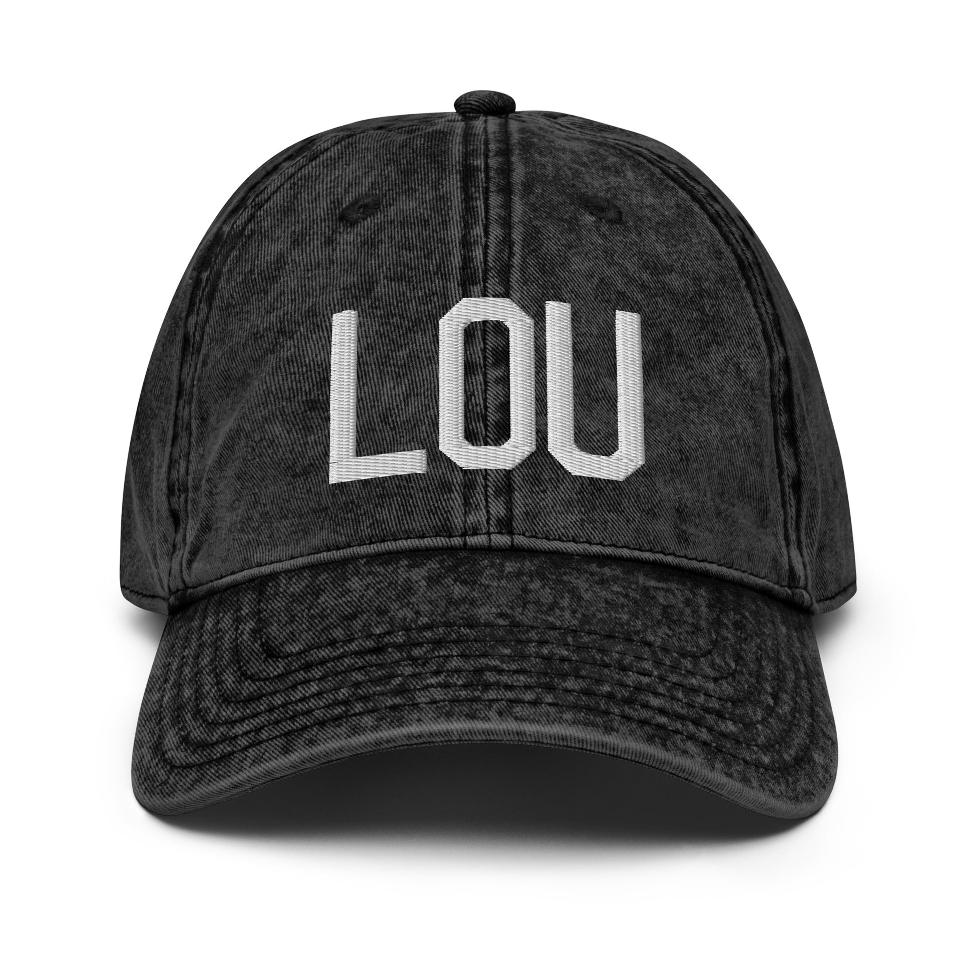 Airport Code Twill Cap - White • LOU Louisville • YHM Designs - Image 14