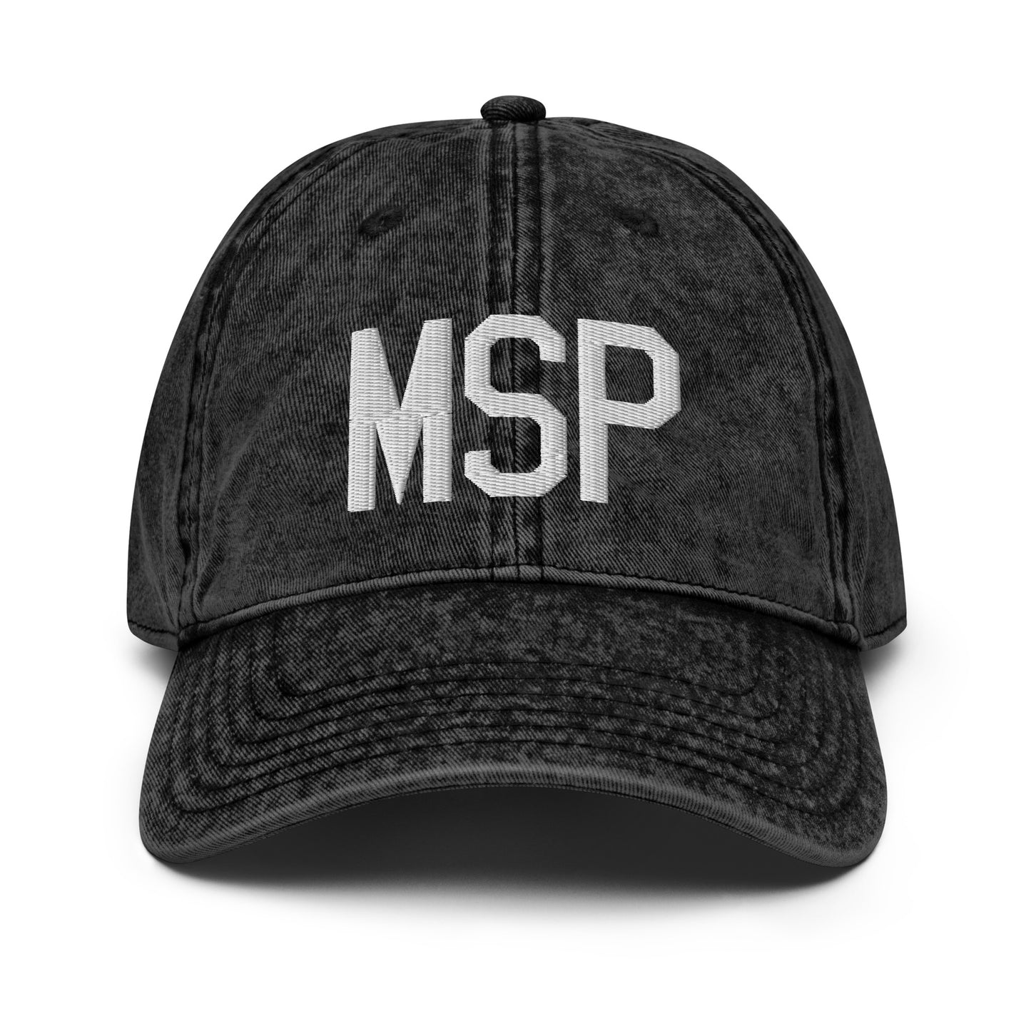 Airport Code Twill Cap - White • MSP Minneapolis • YHM Designs - Image 14