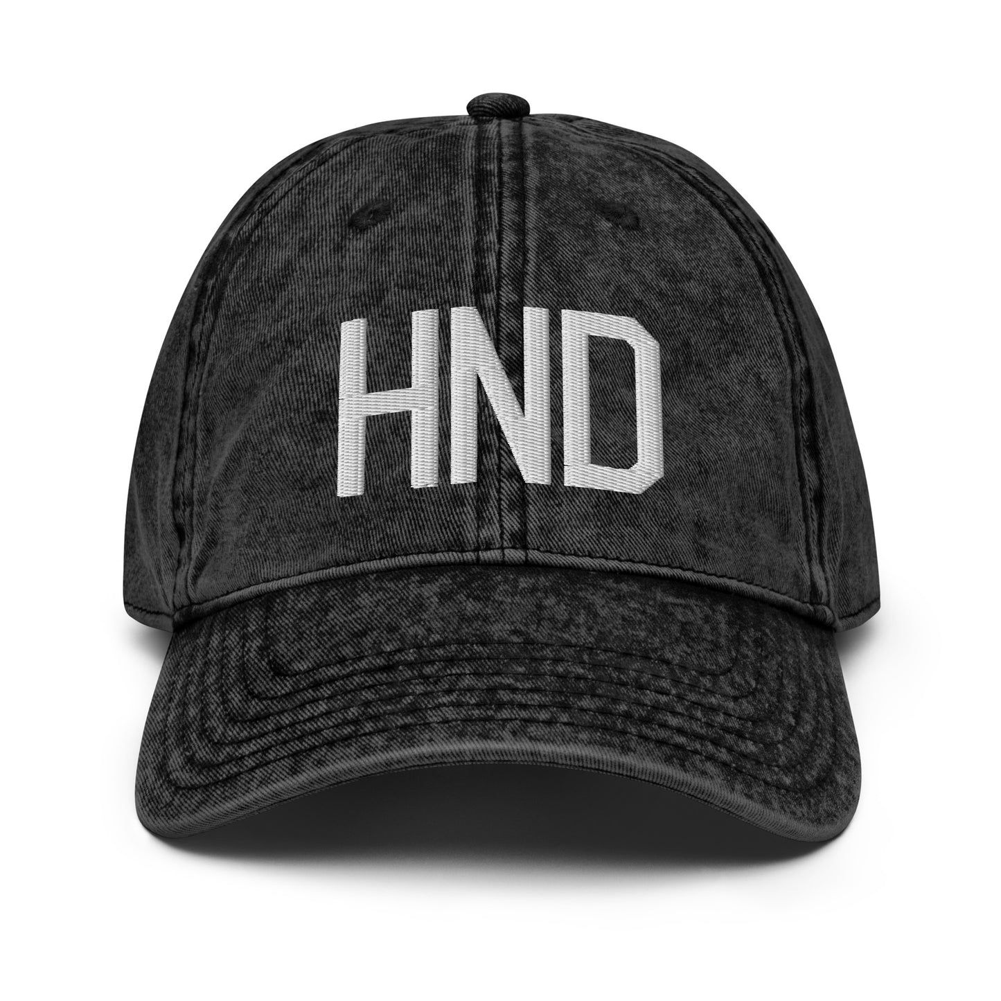 Airport Code Twill Cap - White • HND Tokyo • YHM Designs - Image 14