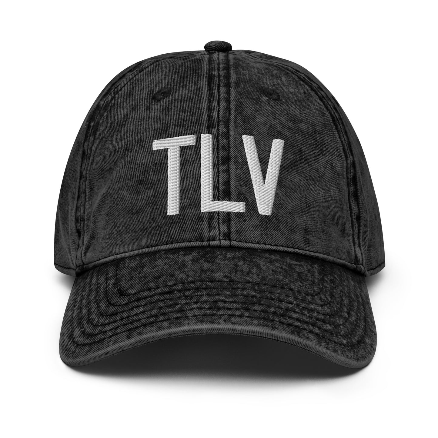 Airport Code Twill Cap - White • TLV Tel Aviv • YHM Designs - Image 14