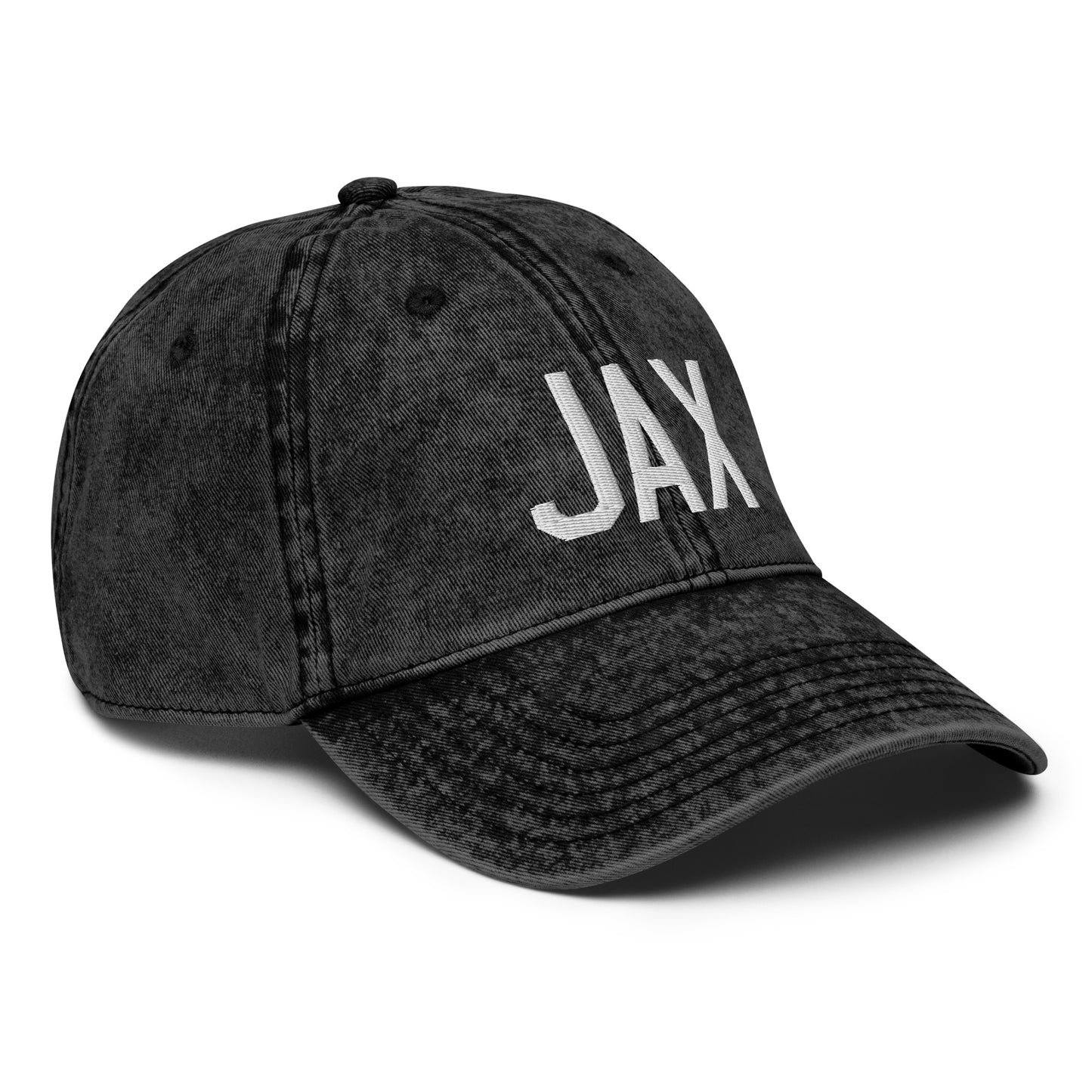 Airport Code Twill Cap - White • JAX Jacksonville • YHM Designs - Image 15