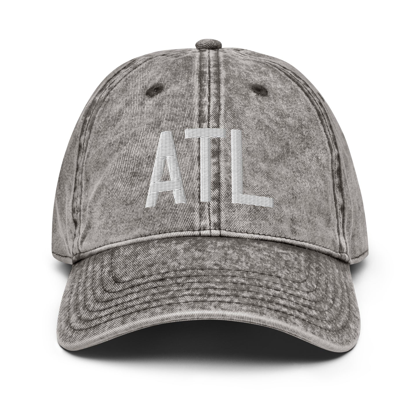 Airport Code Twill Cap - White • ATL Atlanta • YHM Designs - Image 28