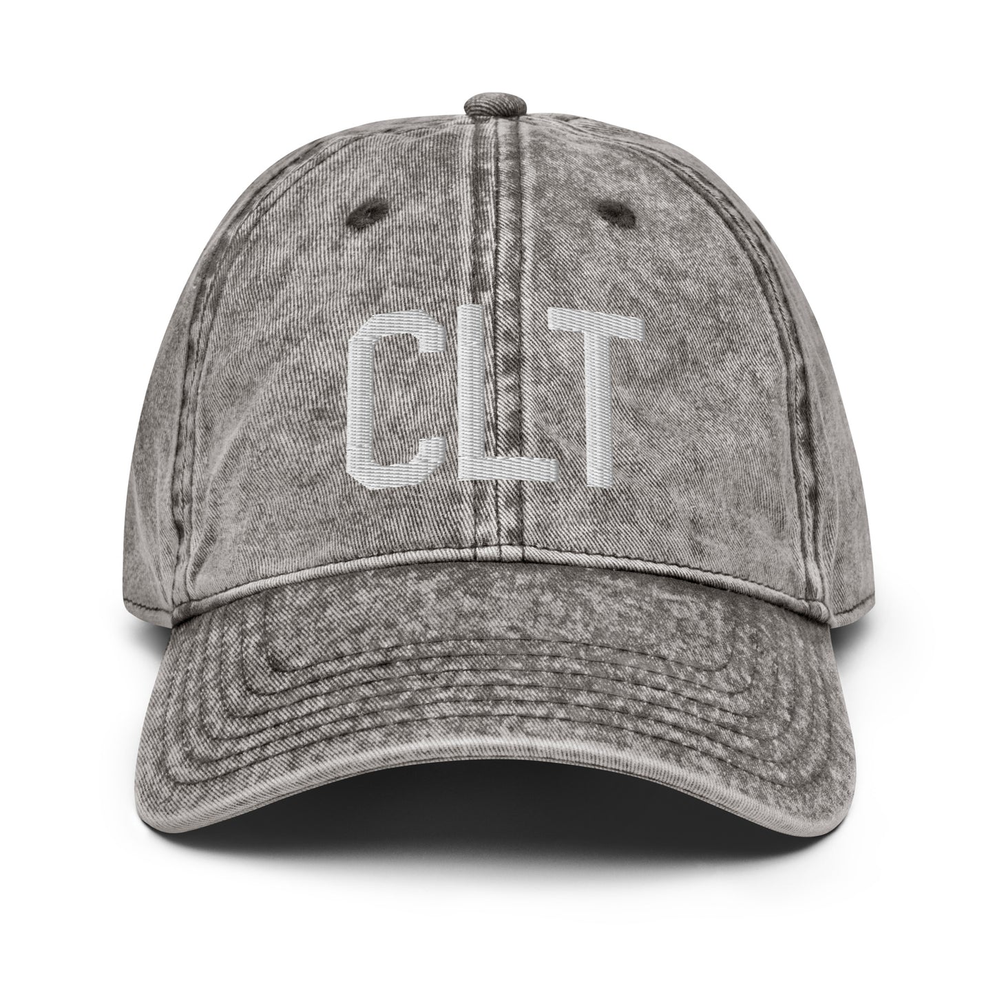 Airport Code Twill Cap - White • CLT Charlotte • YHM Designs - Image 28