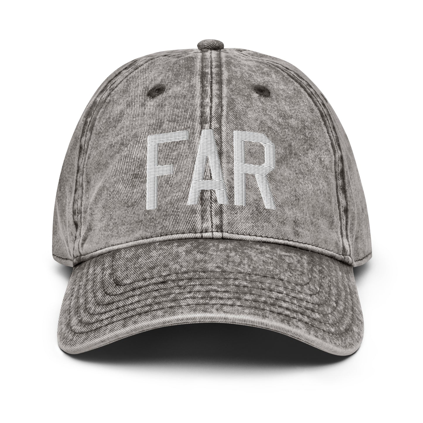 Airport Code Twill Cap - White • FAR Fargo • YHM Designs - Image 28
