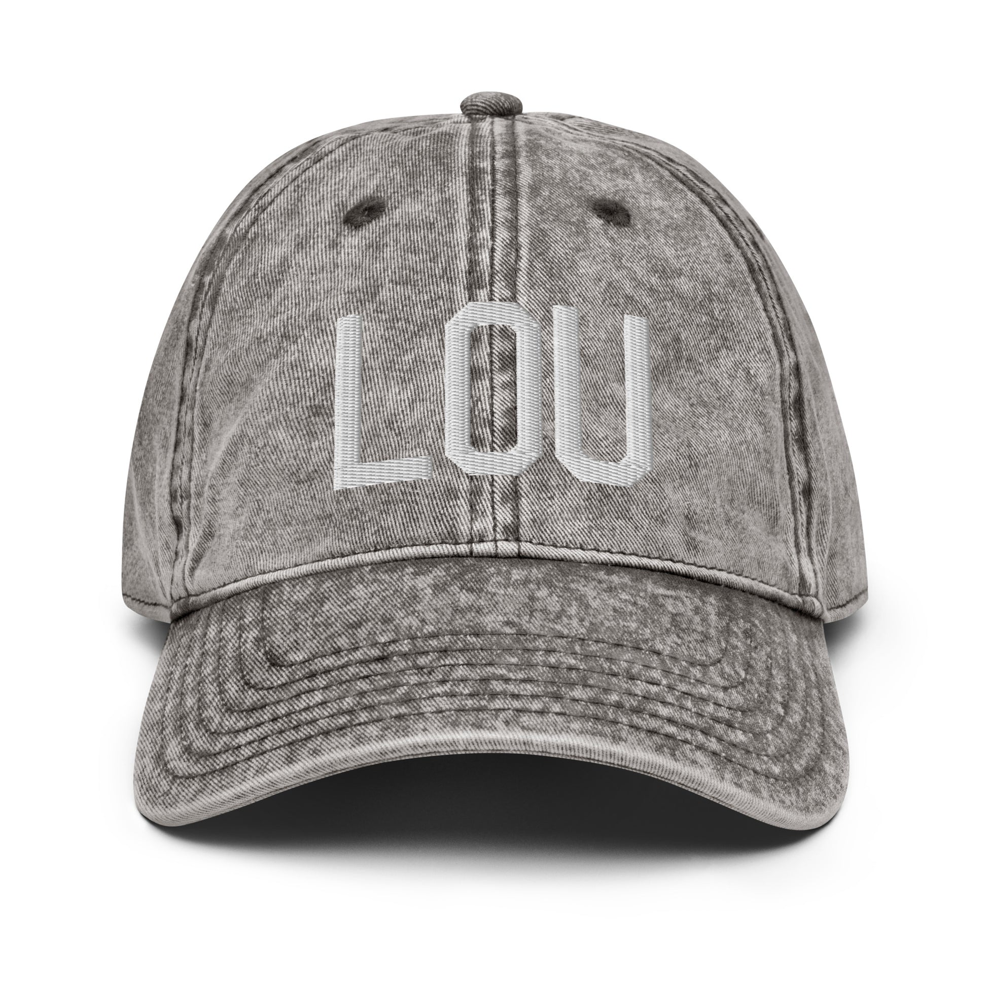 Airport Code Twill Cap - White • LOU Louisville • YHM Designs - Image 28