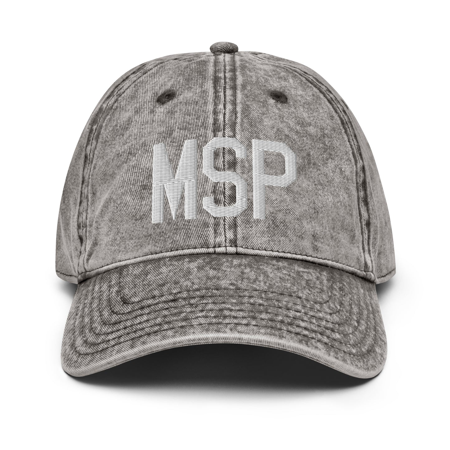 Airport Code Twill Cap - White • MSP Minneapolis • YHM Designs - Image 28