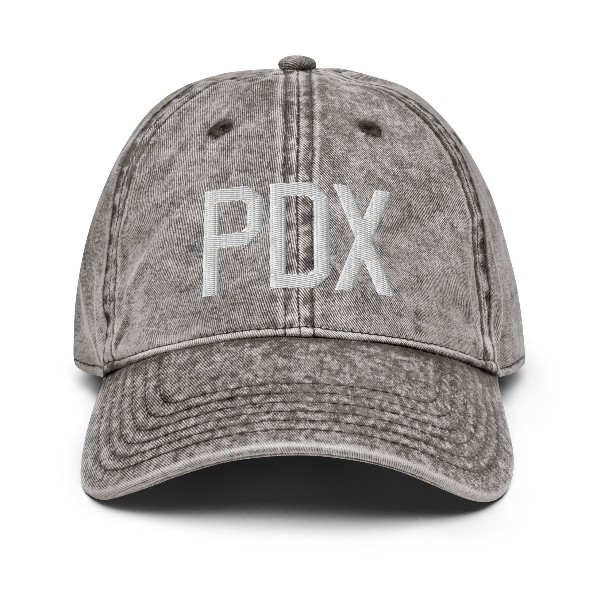 Airport Code Twill Cap - White • PDX Portland • YHM Designs - Image 28