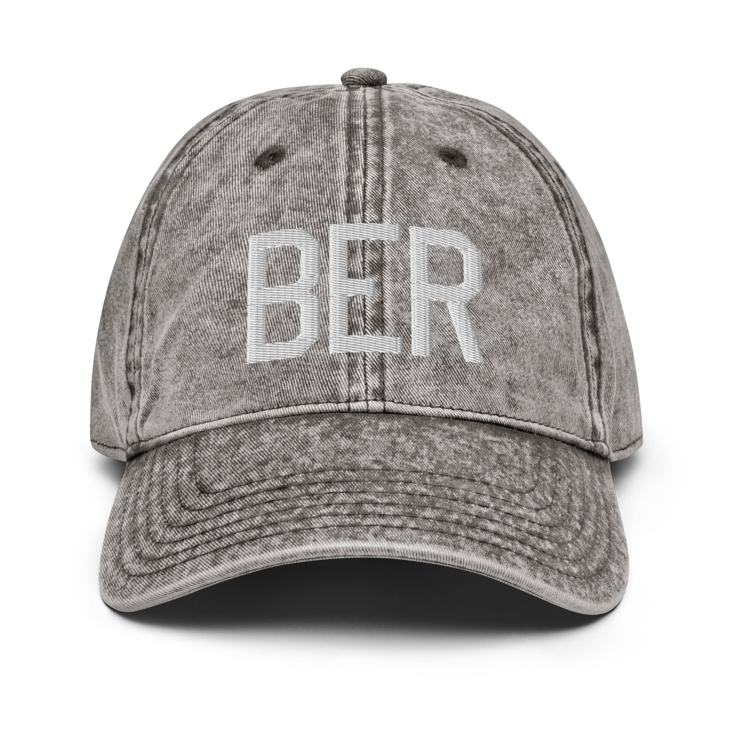 Airport Code Twill Cap - White • BER Berlin • YHM Designs - Image 28