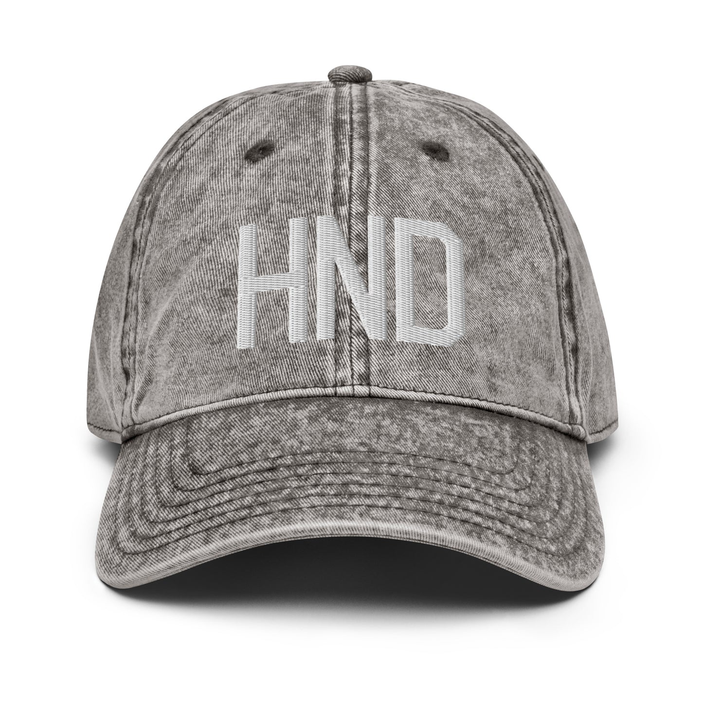 Airport Code Twill Cap - White • HND Tokyo • YHM Designs - Image 28