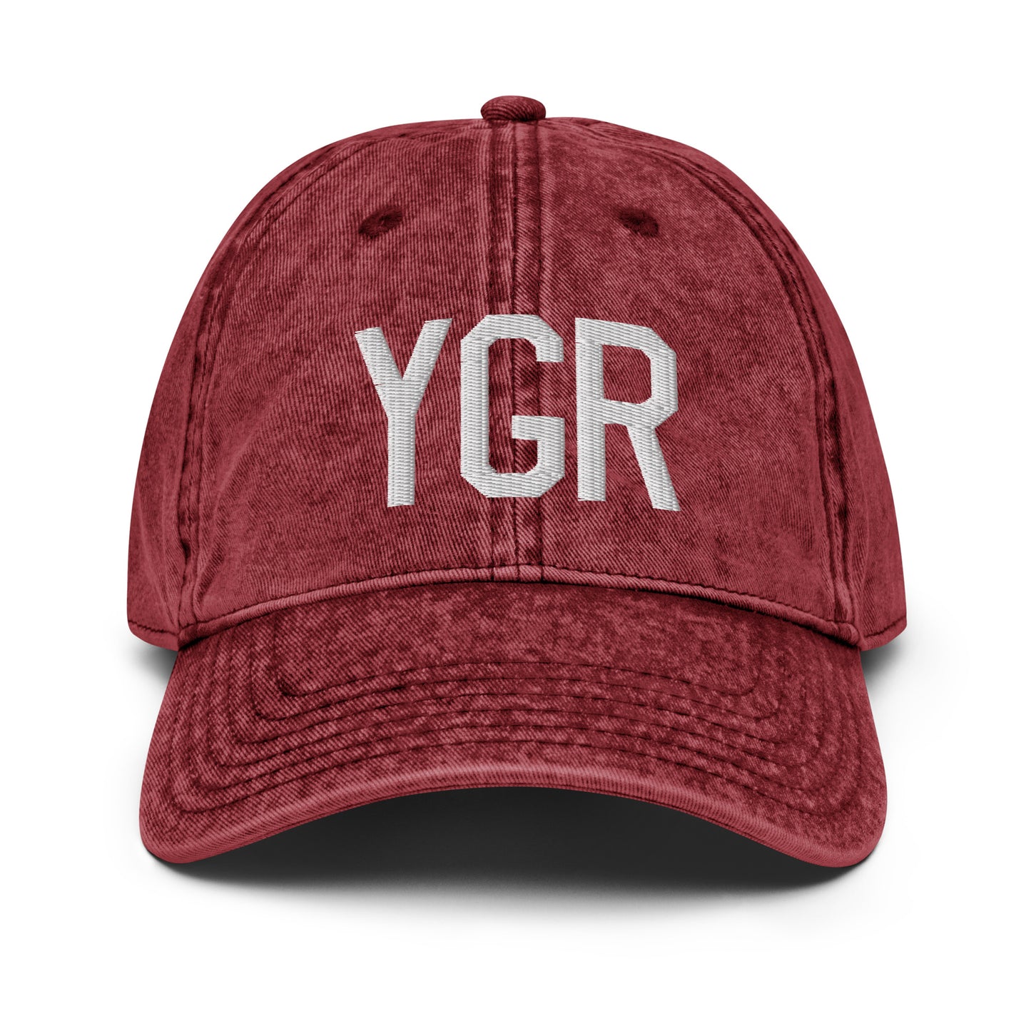 Airport Code Twill Cap - White • YGR Îles-de-la-Madeleine • YHM Designs - Image 19