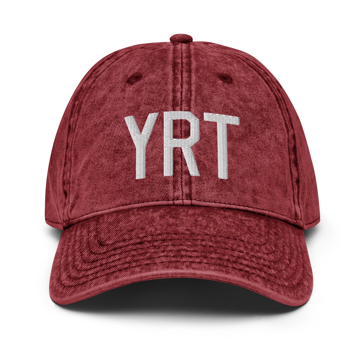 Airport Code Twill Cap - White • YRT Rankin Inlet • YHM Designs - Image 19