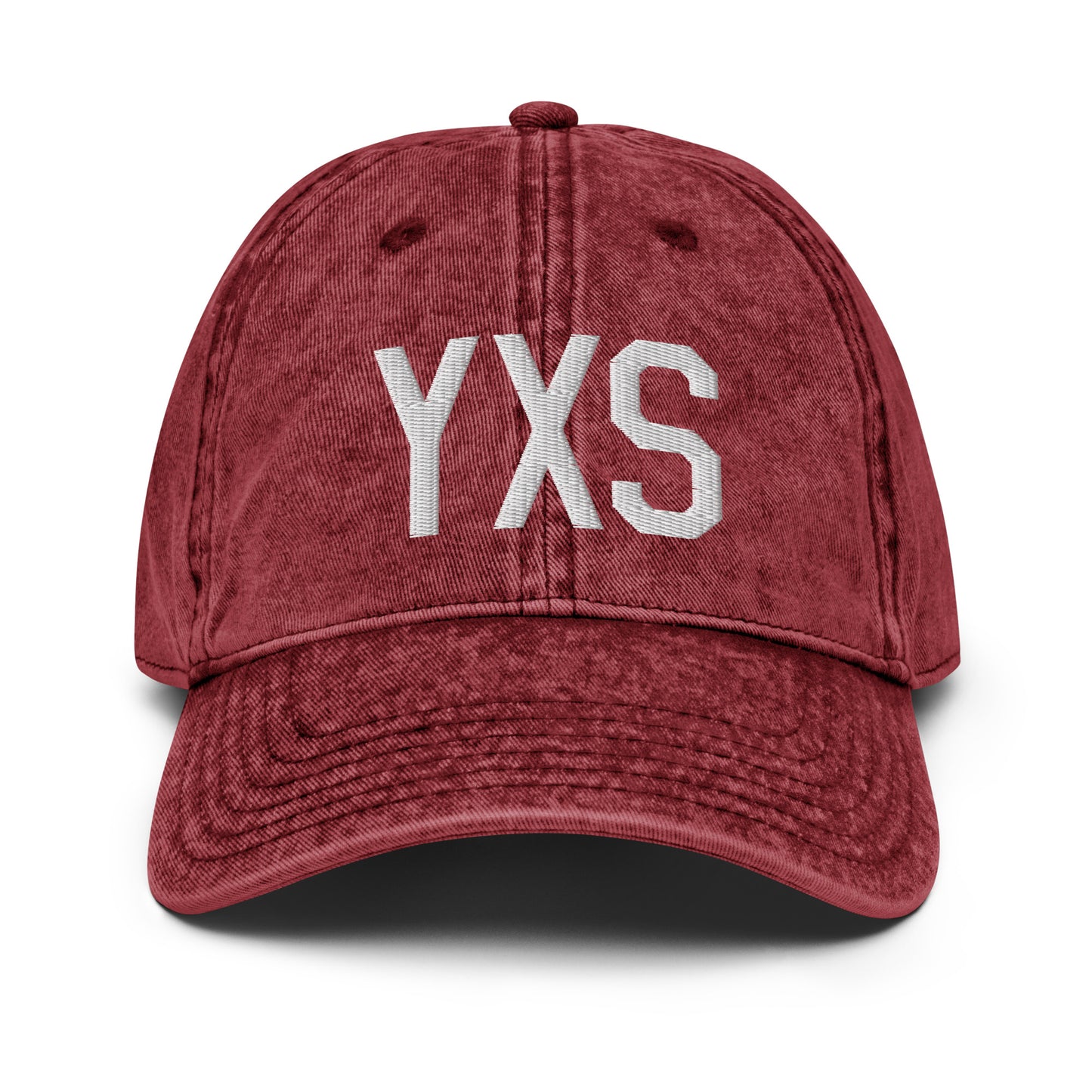 Airport Code Twill Cap - White • YXS Prince George • YHM Designs - Image 19