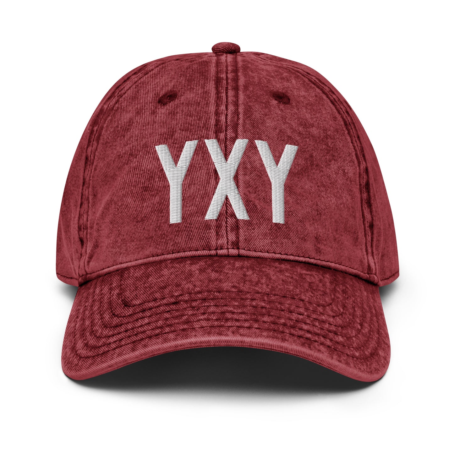 Airport Code Twill Cap - White • YXY Whitehorse • YHM Designs - Image 19