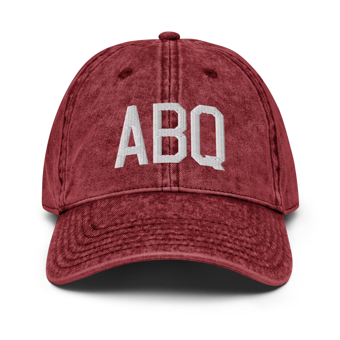 Airport Code Twill Cap - White • ABQ Albuquerque • YHM Designs - Image 19