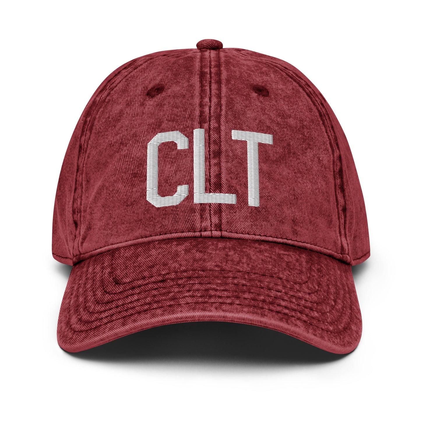 Airport Code Twill Cap - White • CLT Charlotte • YHM Designs - Image 19