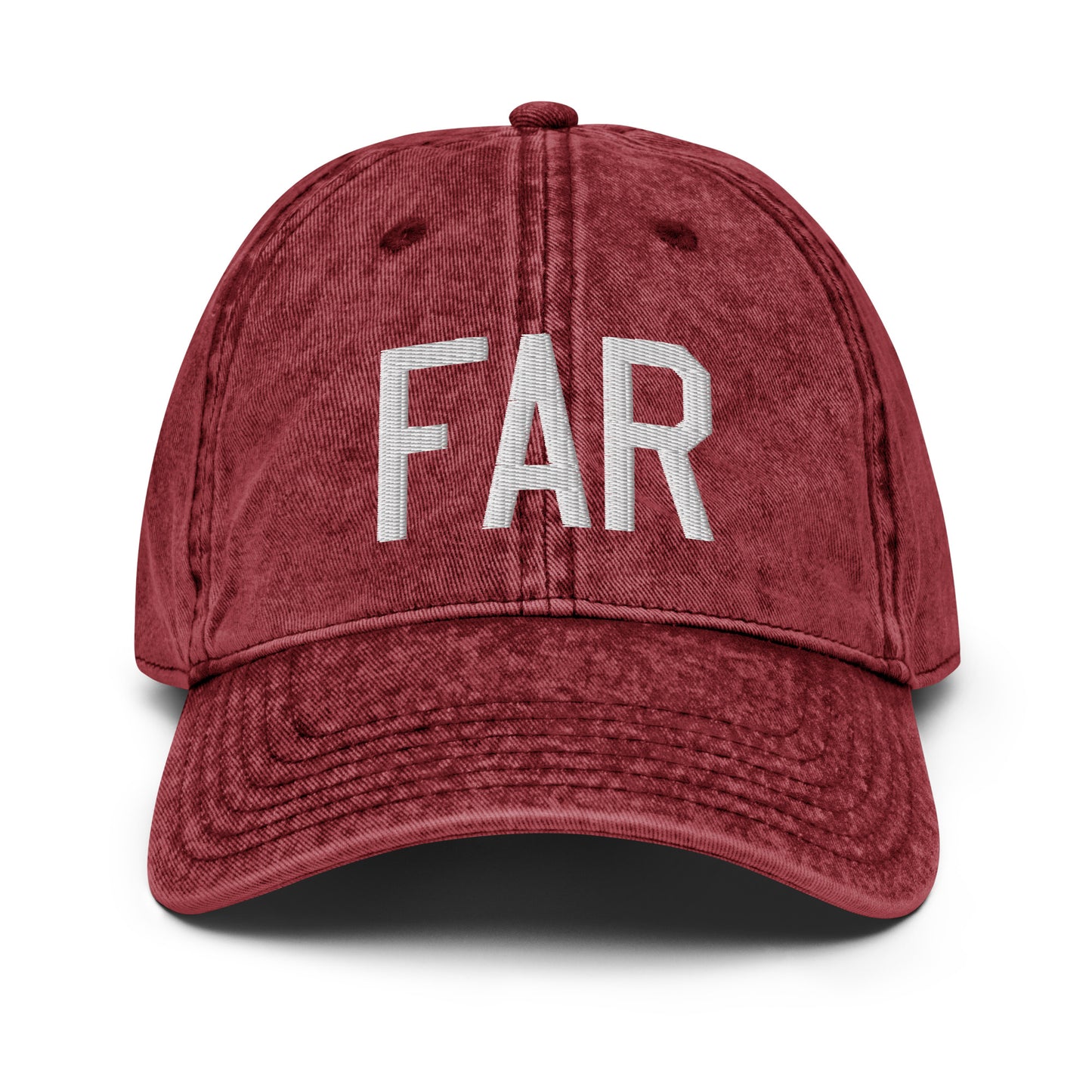 Airport Code Twill Cap - White • FAR Fargo • YHM Designs - Image 19
