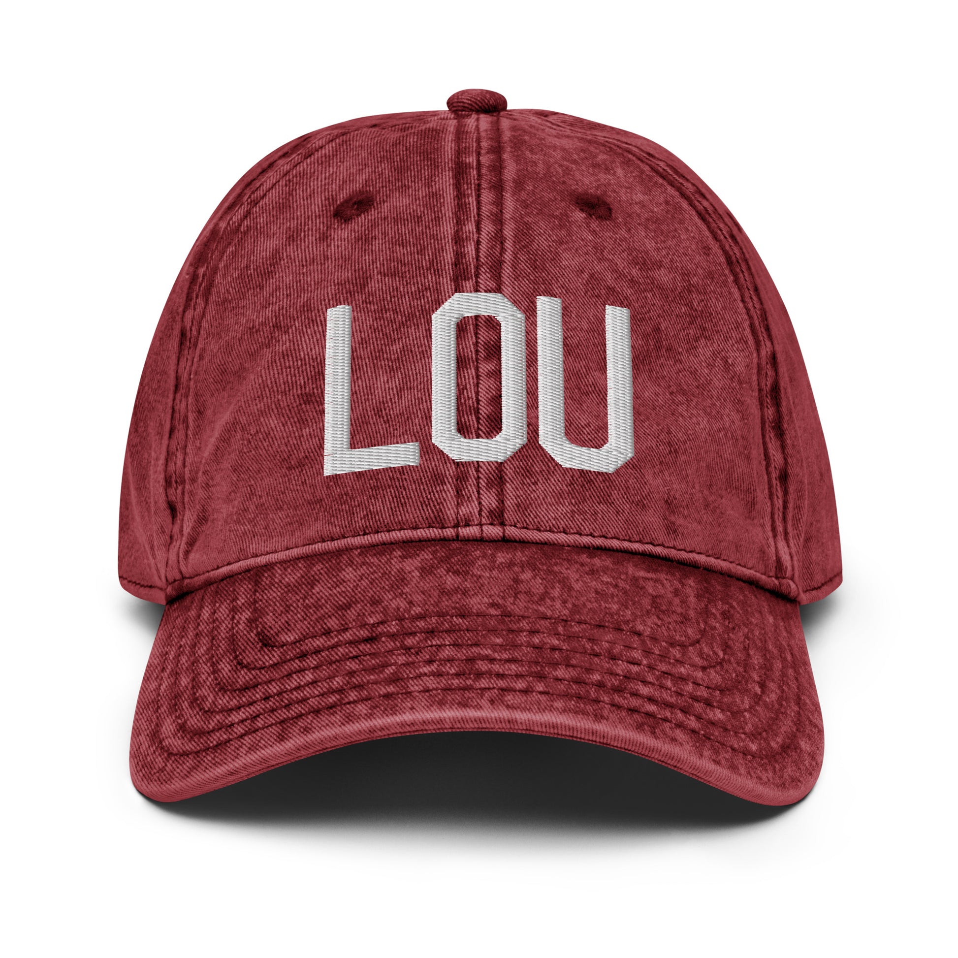 Airport Code Twill Cap - White • LOU Louisville • YHM Designs - Image 19