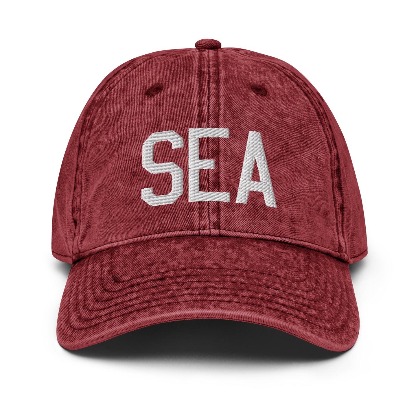 Airport Code Twill Cap - White • SEA Seattle • YHM Designs - Image 19