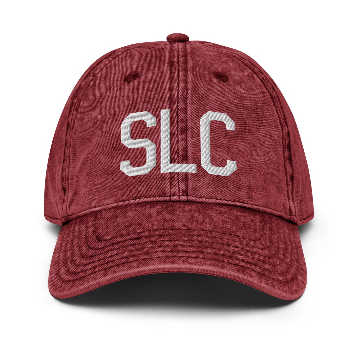 Airport Code Twill Cap - White • SLC Salt Lake City • YHM Designs - Image 19