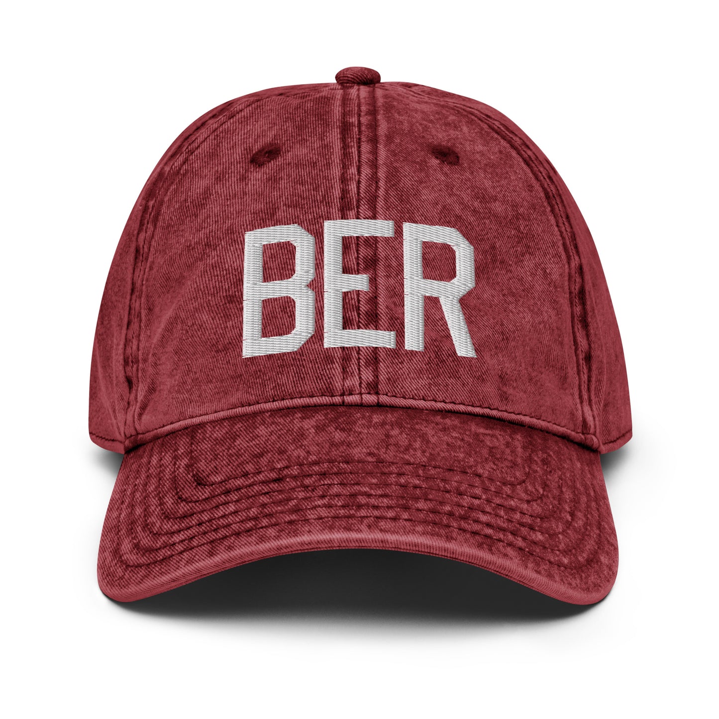 Airport Code Twill Cap - White • BER Berlin • YHM Designs - Image 19