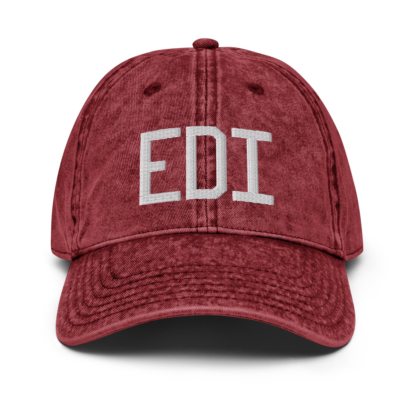 Airport Code Twill Cap - White • EDI Edinburgh • YHM Designs - Image 19