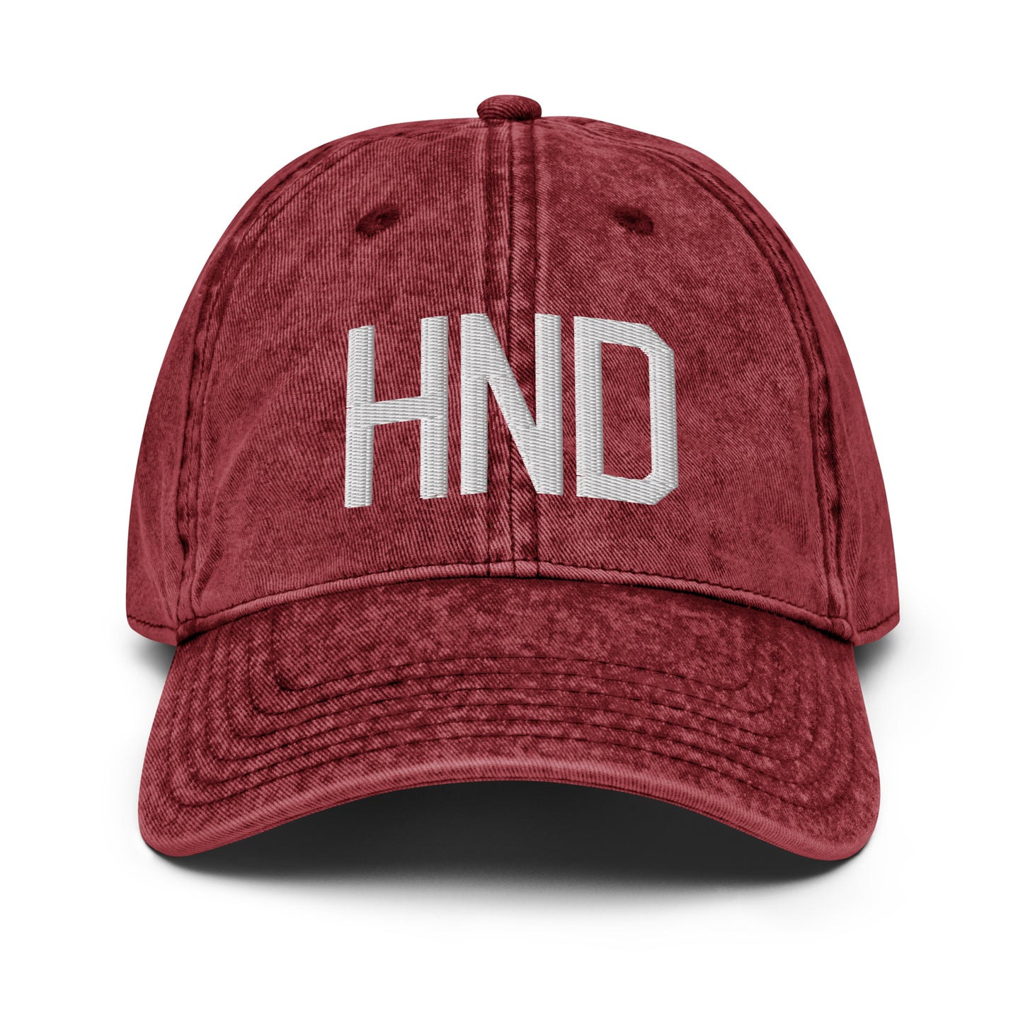 Airport Code Twill Cap - White • HND Tokyo • YHM Designs - Image 19