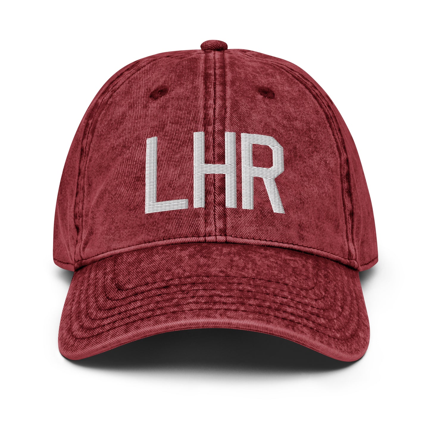 Airport Code Twill Cap - White • LHR London • YHM Designs - Image 19