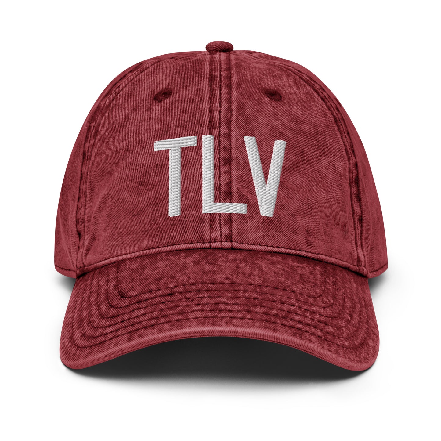 Airport Code Twill Cap - White • TLV Tel Aviv • YHM Designs - Image 19