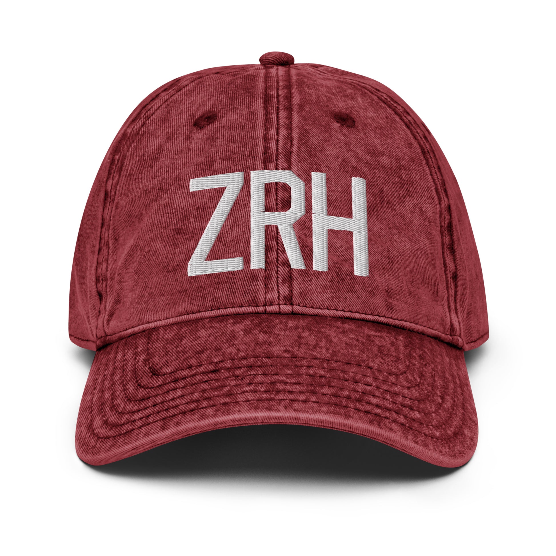 Airport Code Twill Cap - White • ZRH Zurich • YHM Designs - Image 19